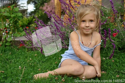 Image of the child on the grass