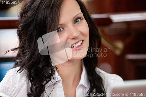 Image of Cute Attractive Female Smiling