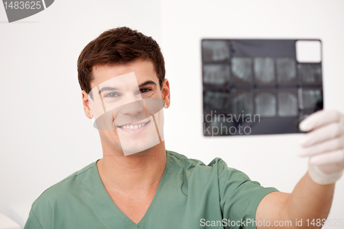Image of Dentist Looking at X-rays