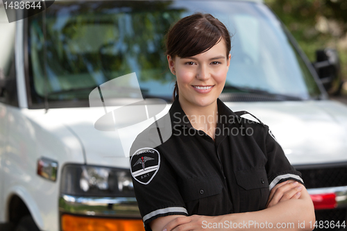 Image of Confident Young Woman Paramedic