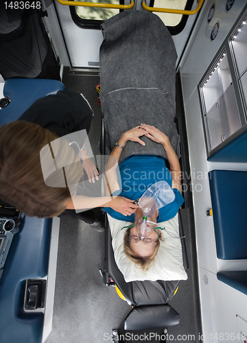 Image of Senior Woman Receiving Emergency Care