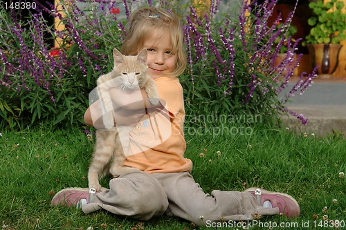 Image of the girl with a cat