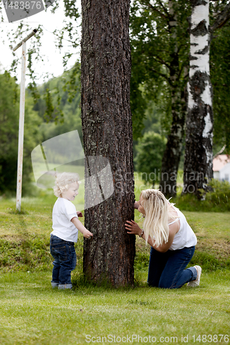 Image of Mother and Son Playing