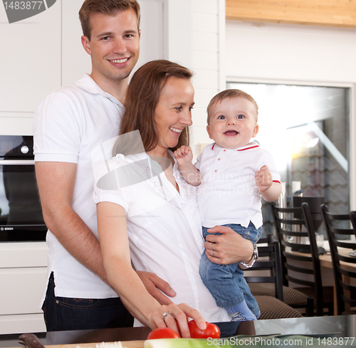 Image of Family Portrait in Kitchen