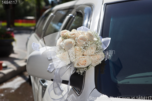 Image of Wedding Bouquet on Limo