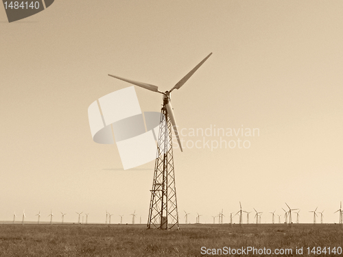 Image of wind turbines power station