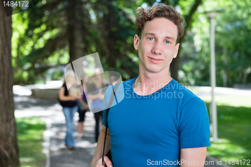 Image of Portrait of Smiling University Male