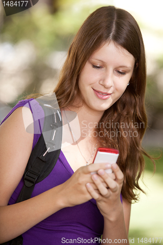 Image of Student with Cell Phone