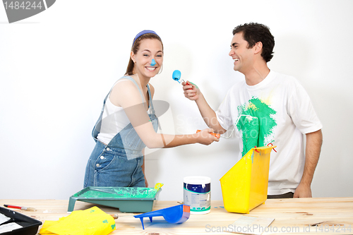 Image of Couple playing with couple