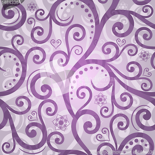 Image of Seamless violet valentine pattern