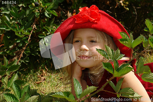 Image of the girl in red hat