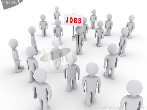 Image of People attracted by job sign