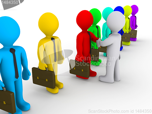 Image of Selecting businessman for deal