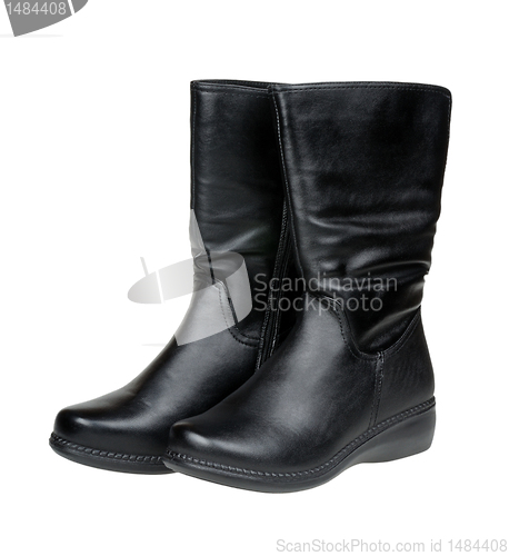 Image of black boots isolated on a white background