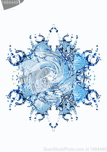 Image of Blue water and water splash