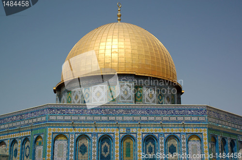 Image of Dome on a Rock in Jerusalem,close -up