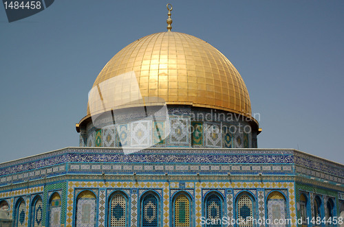 Image of Dome on a Rock in Jerusalem,close -up