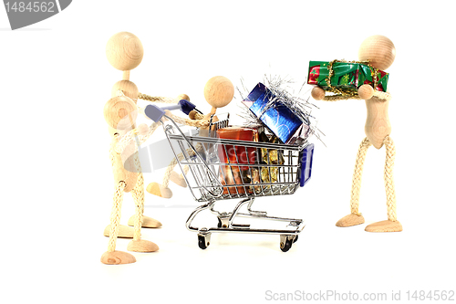 Image of Family Christmas shopping