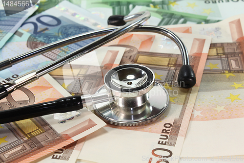 Image of Stethoscope and Money