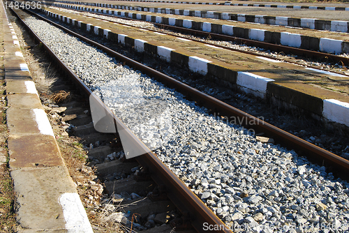 Image of Railway station lines, platforms