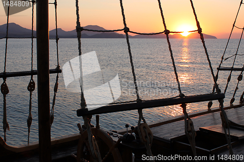 Image of sunrise over sea