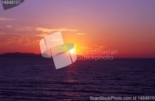 Image of sunrise over sea