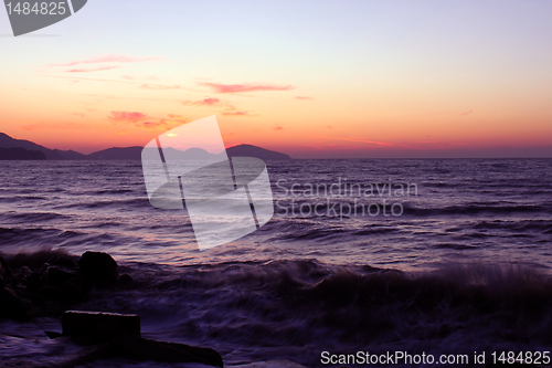 Image of sea before sunrise