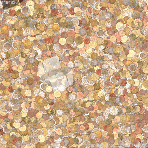 Image of Euro coins background