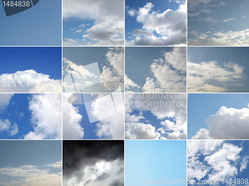 Image of Blue sky collage