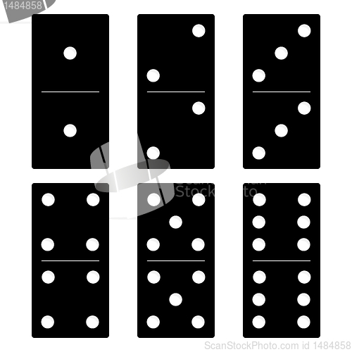 Image of Domino black set vector illustration on white background 