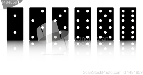 Image of Domino black set vector illustration on white background 