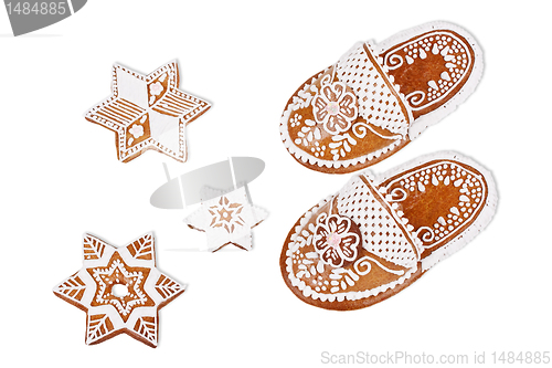 Image of Gingerbread slippers and stars