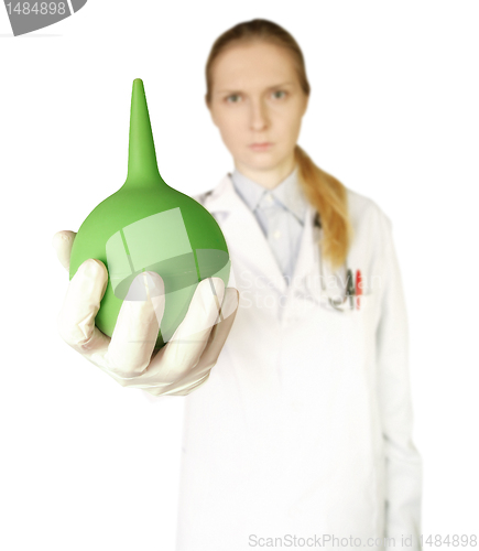 Image of doctor woman with enema