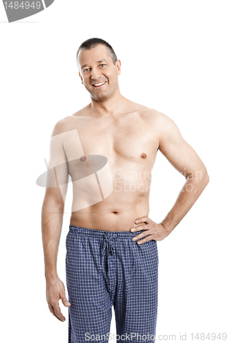 Image of man in pajamas