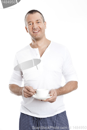 Image of man with coffee