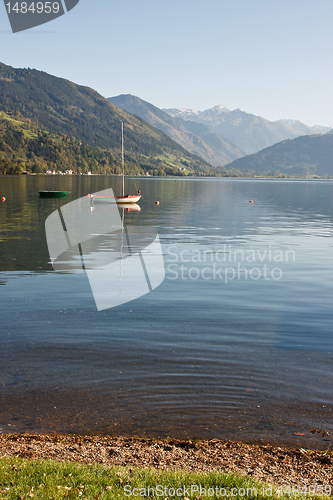 Image of Alpine lake, Zell am see in Austria