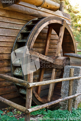 Image of Historic water mill wheel 