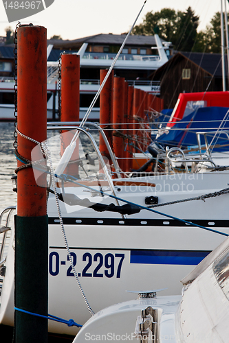 Image of Harbor full of boats in Austria