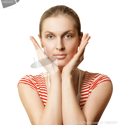 Image of perfect girl with beautiful make up
