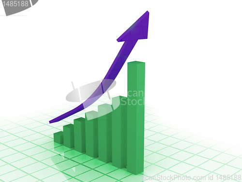 Image of Digital illustration of business graph