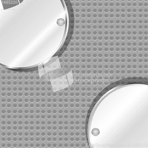 Image of polished metal steel texture, vector background