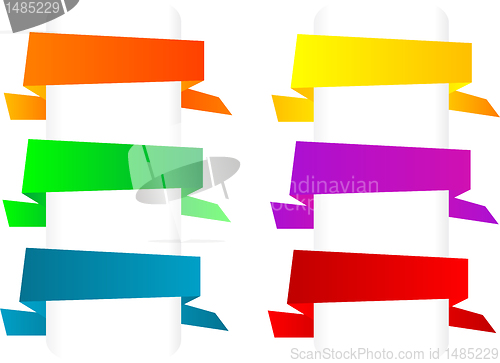 Image of Paper origami speech bubble vector set