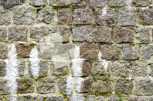 Image of Background of old decorative stone brick wall.