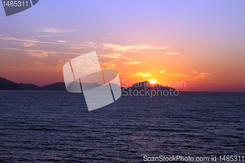 Image of sunrise over sea