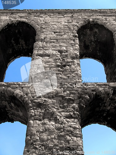 Image of Roman aqueduct close-up