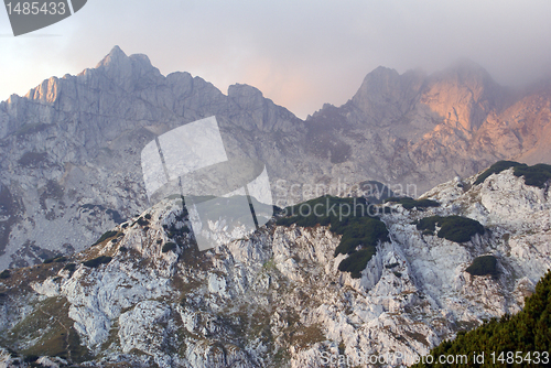 Image of Sunrise and mountain