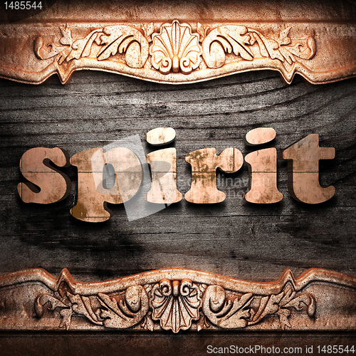 Image of Golden word on wood