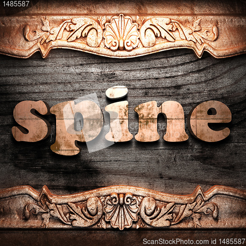Image of Golden word on wood