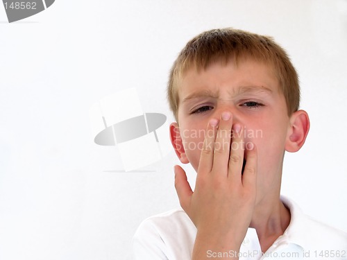 Image of boy yawning