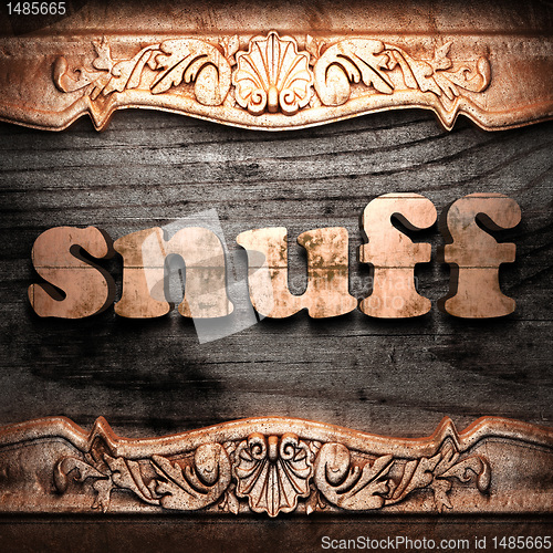 Image of Golden word on wood